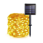 guirlande lumineuse solaire blanc chaud filament led moderne clips fixationextérieur ip65 50led