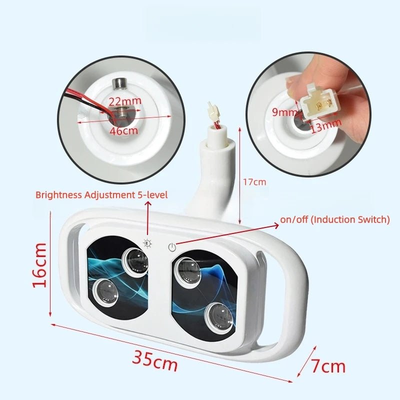 lampe led moderne blanc interrupteur induction led niveaux luminosité rotatable 35cm 16cm 7cm