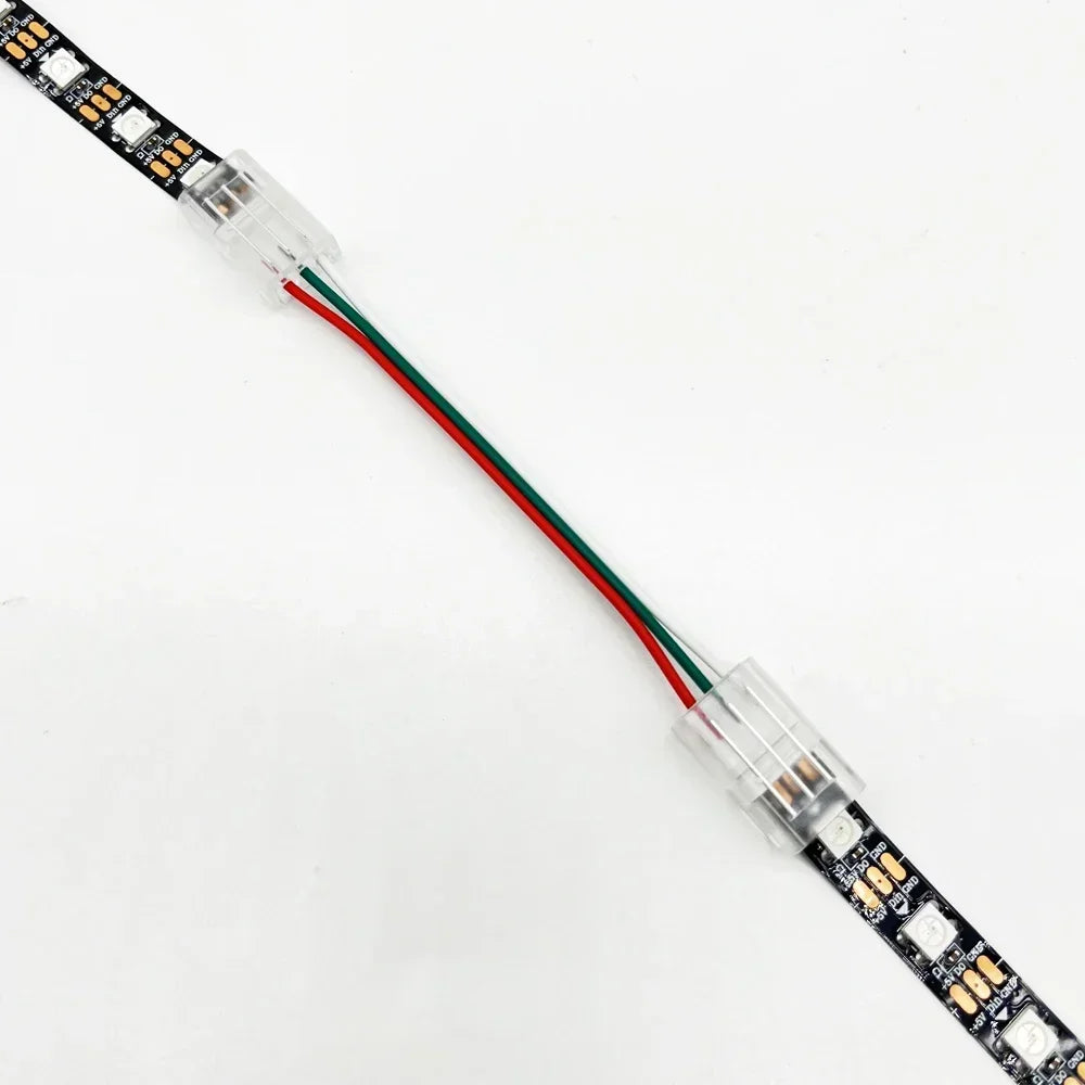 connecteur led broches transparent clips ruban led universel rgb 10mm 12v cecerohsul