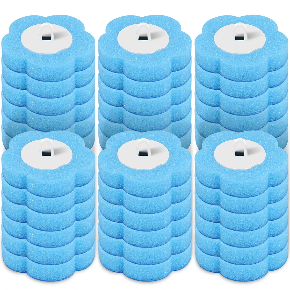 brosse toilette jetable bleue texture granulée moderne adhésif tête remplaçable salle bains