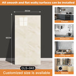 panneau decoratif mural marbre gris clair moderne adhésif imperméable resistant rayures tache d'eau cuisine
