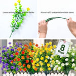 Bouquet de fleurs artificielles en plastique résistant
