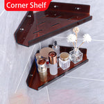 étagère d'angle acrylique marron moderne salle bain respectueuse environnement pièces adaptable adhésifs