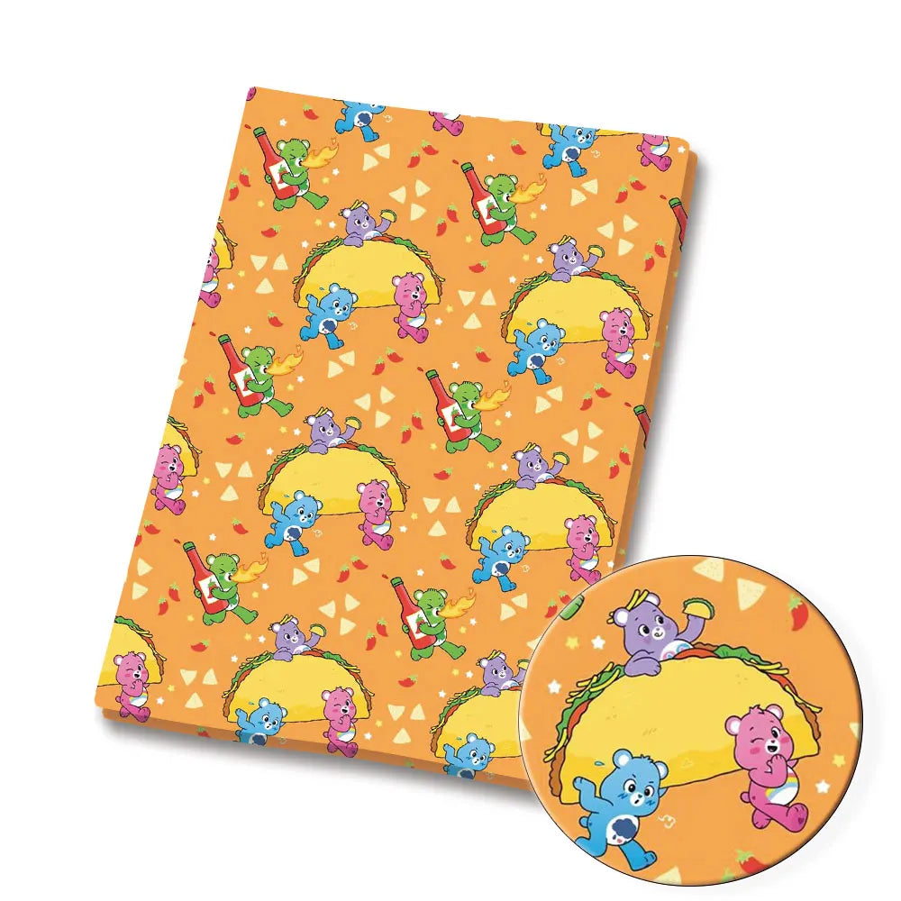 serviettes papier multicolores motif personnages animés coeurs arc ciel cartoon enfant