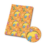 serviettes papier multicolores motif personnages animés coeurs arc ciel cartoon enfant