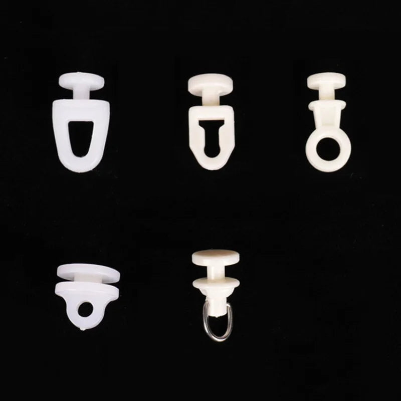 nano roues blancs opaques rideaux minimaliste accessoires fixation plastique