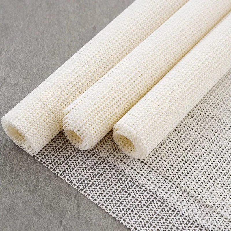 tapis anti dérapant blanc maille fine adhésif pvc moderne sol fixe grande taille
