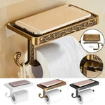 porte savon mural vintage ornements floraux porte rouleau papier toilette bronze blanc noir classic