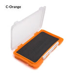 boîte rangement bijoux texturée gris pratique clips anti poussière coussin éponge portable boucles oreilles