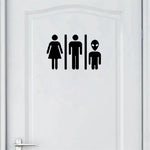 autocollants mural personnages stylisés humour minimaliste noir adhésif salle bain chambre enfants décoration vinyle
