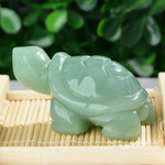 statuette tortue marron vert rose carapace sculptée décoration maison artificielle stylisée opaques
