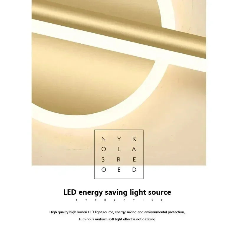 lampe murale led moderne blanche dorée brillante minimaliste éclairage quotidien chambre cuisine salle manger