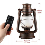 lanterne portable vintage bronze led effet flamme rechargeable télécommande bluetooth
