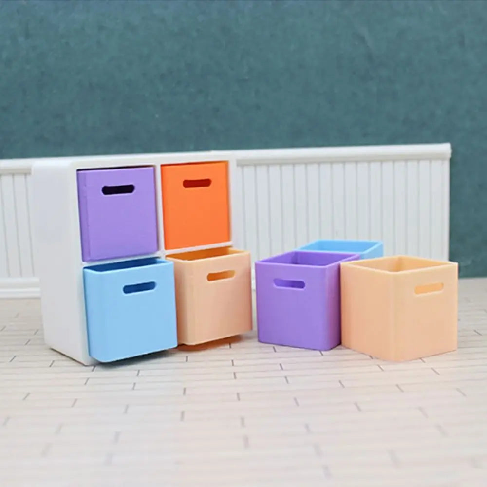 étagère modulaire blanche rangement miniature 12 compartiments boîtes stockage accessoire poupée 1/12 moderne minimaliste