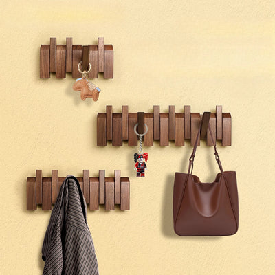 porte manteaux mural bois crochets minimaliste moderne fixations dos protégé éléments manteau sacoche porte