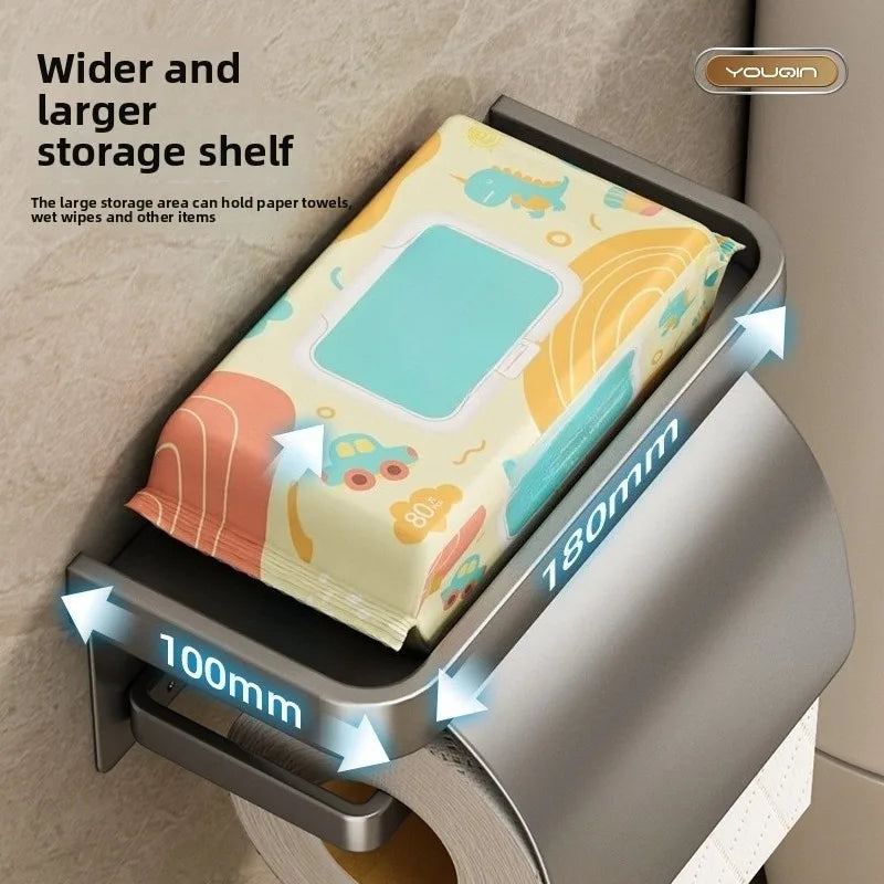 porte rouleau papier toilette moderne porte mouchoirs aluminium étagère supérieure rangement minimaliste salle bains