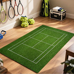 tapis vert bleu tennis moderne salon décoration intérieure extérieur 80x120cm polyester