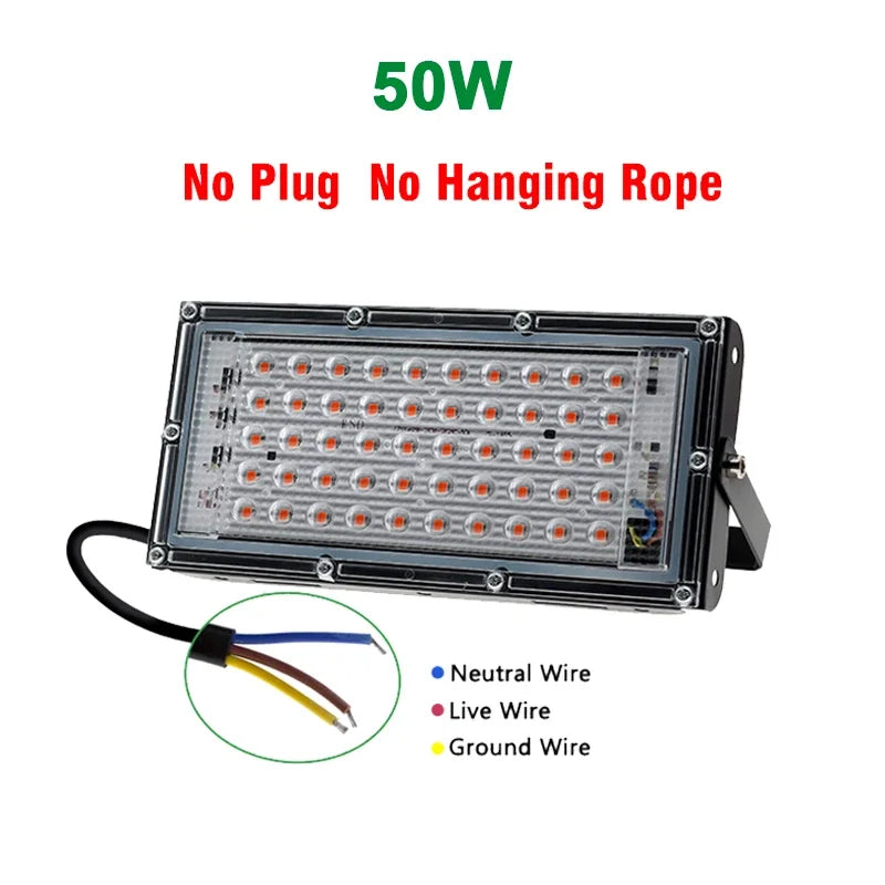 lampe led culture vegetale noire 100w 200w 300w 50w ip65 waterproof moderne tringle
