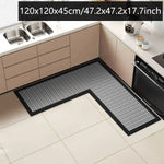 tapis sol intérieur gris moderne adhésif lavage main chambre cuisine salle bain grande taille