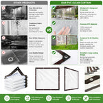 rideau protection extérieur transparent rayures noir blanc moderne coupe ventextérieur