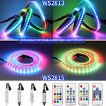 contrôleur led rubans lumineux ws2813 ws2815 14 17 21 touches télécommande rf multicolore moderne