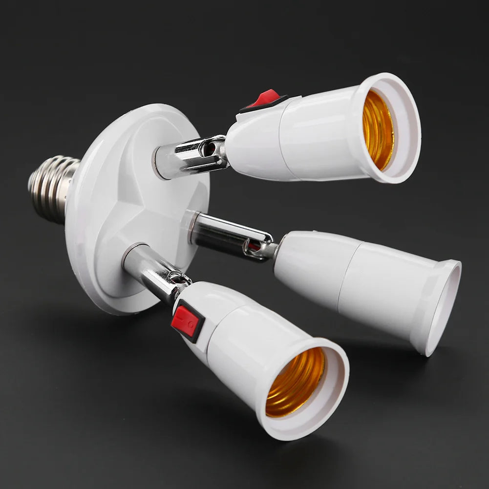 adaptateurs ampoules E27 blancs modernes têtes matériau métallique certifié réglables lumière LED