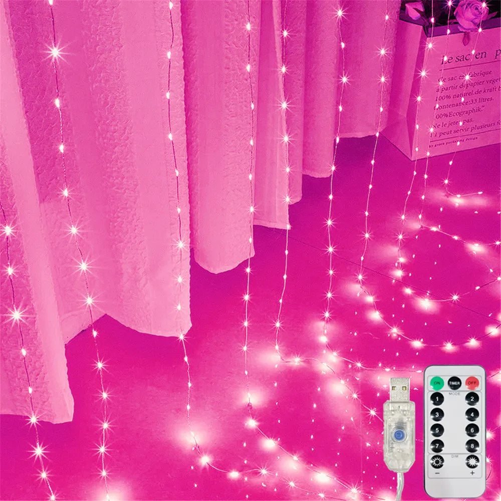 guirlande lumineuse led fil cuivre décoration mariage fête intérieur extérieur télécommande usb