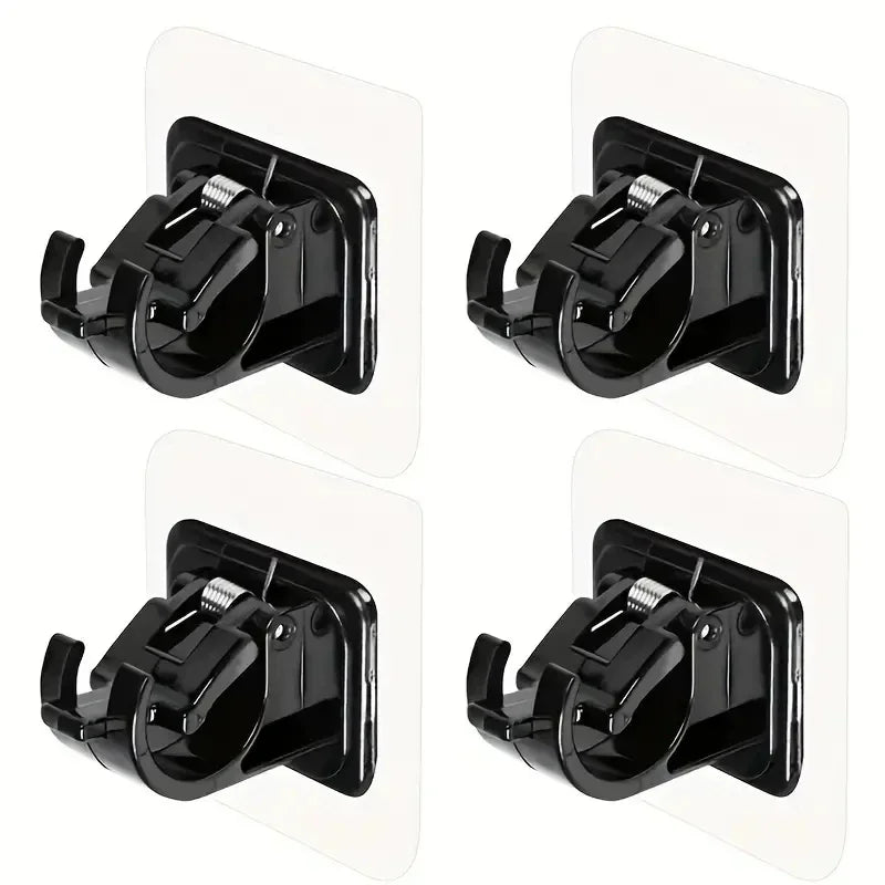 supports murals adhésifs tiges noires transparents modernes fonctionnels plats lisses