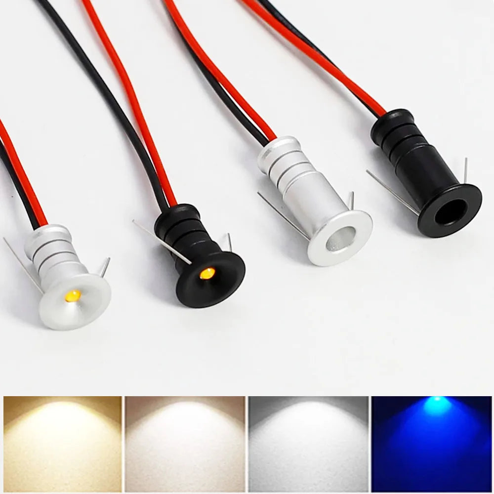projecteur led mini 12v argent noir réglable décoration moderneintérieur 60lm 120d 30d