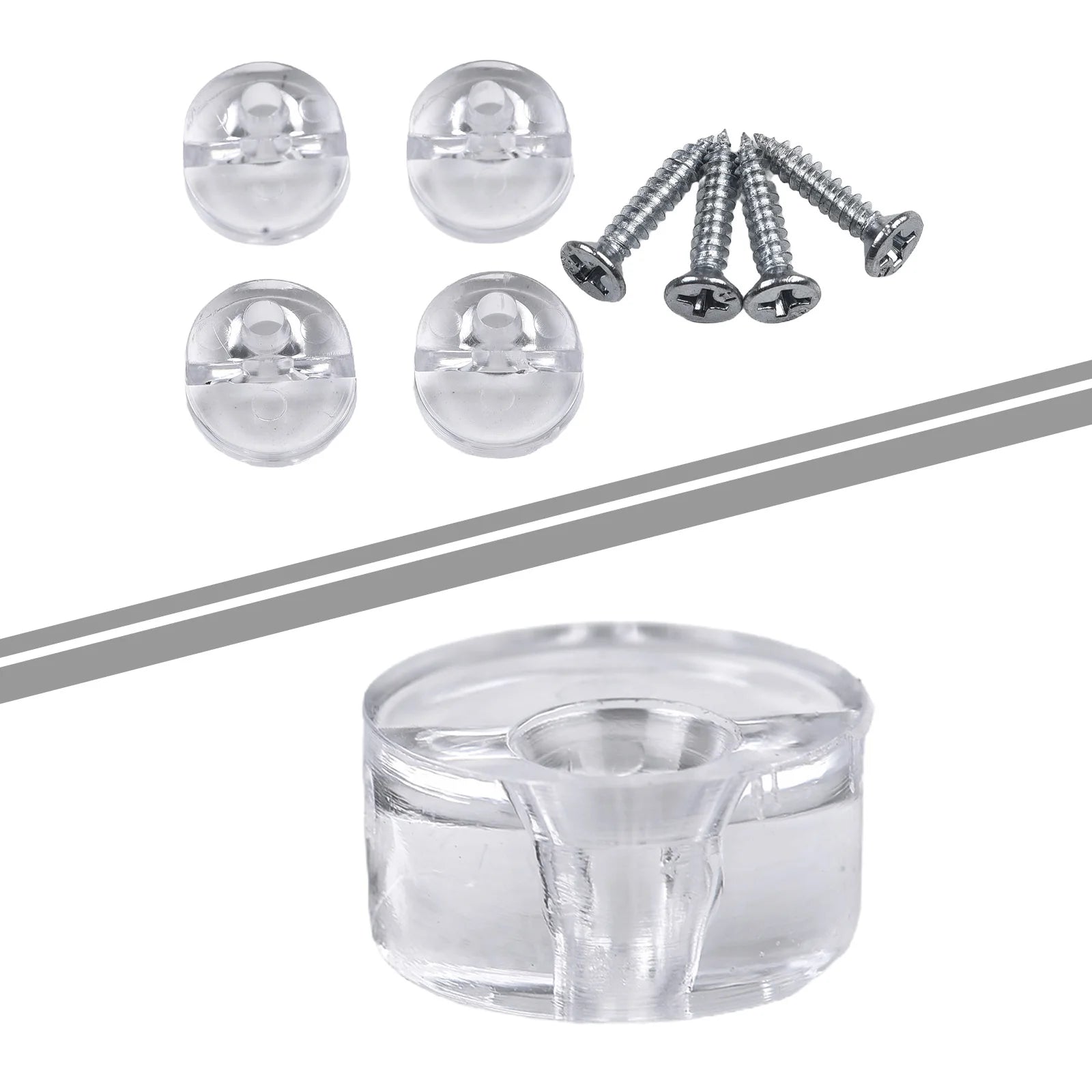 Installation facile du kit de fixation sur un miroir de salle de bain