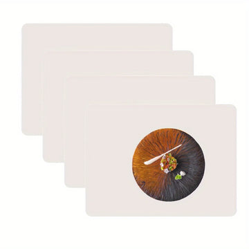 tapis table silicone antidérapant résistant taches moderne gris vert jaune blanc bleu clair opaques
