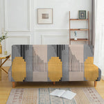couverture canapé lit élastique géométrique noir gris moderne machine lavable 185 210cm