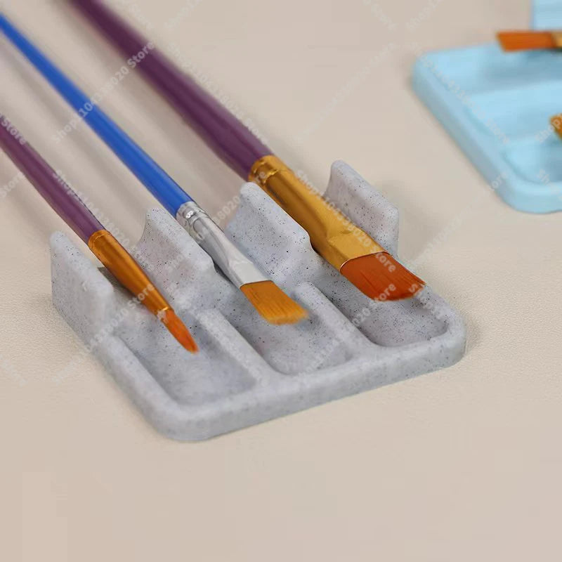 repose pinceaux peinture violet bleu doré adhésif classique pinceaux support rangement