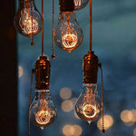 ampoules filament vintage spirales dorées transparentes écolues e27 40w 30000h vintage rétro