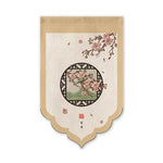 rideaux motif floral fruits lanternes traditionnels couleurs multiples maison