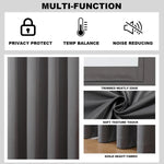 rideau moderne gris uni opacité 100% polyester fenêtre plate salon 132x160cm 1pc
