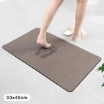 tapis sol gris moderne imprimé pieds antidérapant absorbant séchage rapide PVC