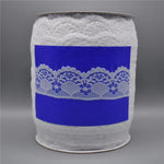 ruban dentelle motif floral blanc large 40mm occasion mariage qualité supérieure 300 yards rouleau