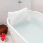coussin bain blanc perforé confort 30x20cm doux tête spa