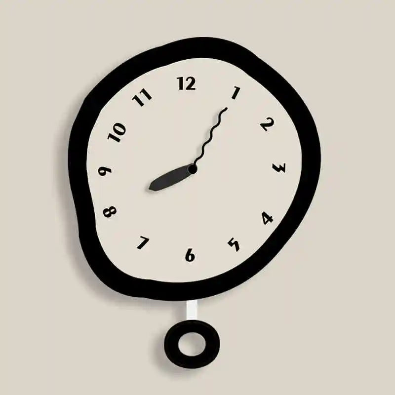 horloge murale moderne dessin animé minimaliste aiguille acrylique opaque salon