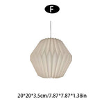 couvre lampe suspendu moderne blanc rayures horizontales fil inoxydable chambre salon decoration