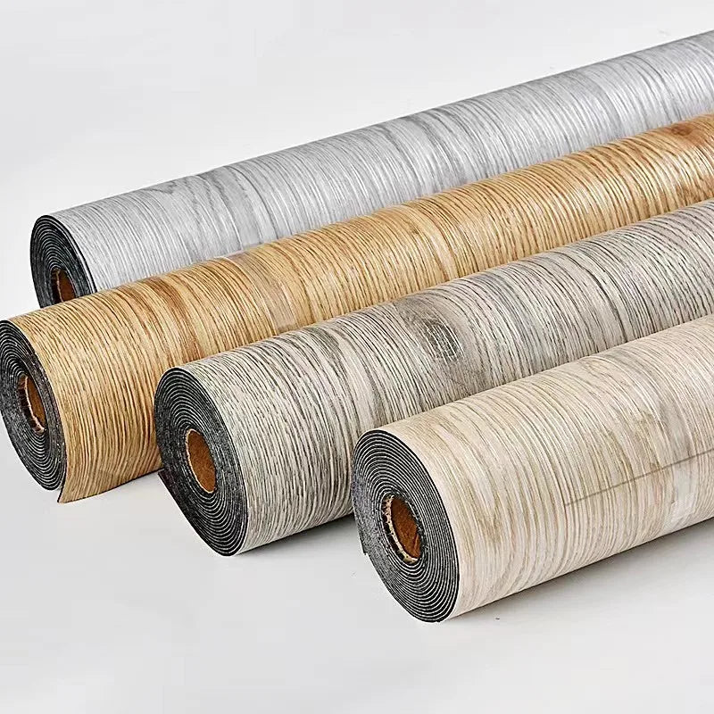 papier peint auto adhésif aspect bois moderne gris clair beige noir blanc résistant eau