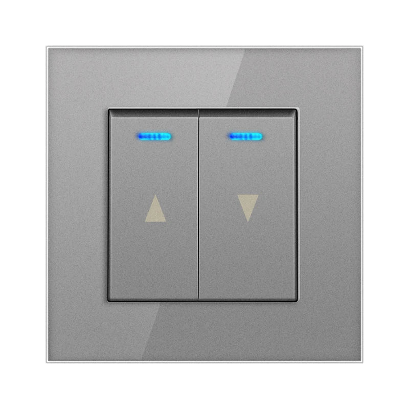 interrupteur mural bouton pression noir blanc gris moderne minimaliste fixations certifications rohs