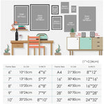 posters moderne sans cadre portraits abstraits décoration intérieur chambre salon enfants