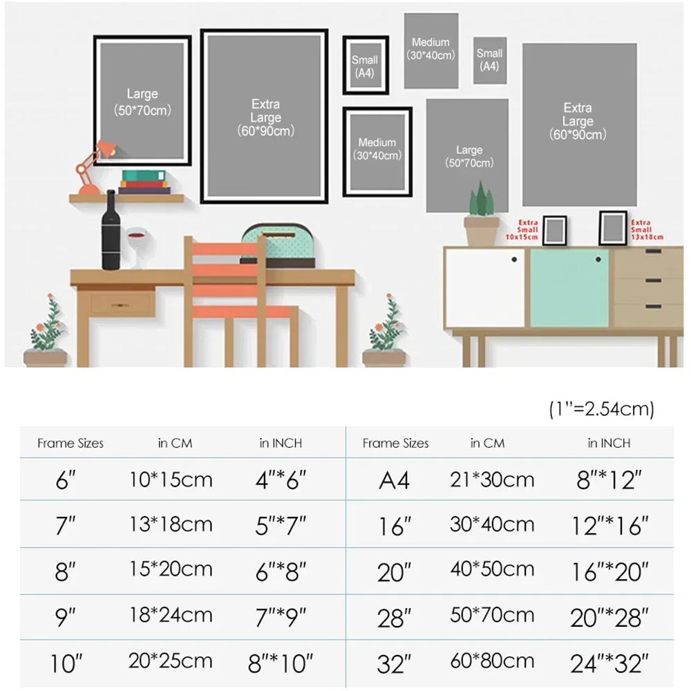 posters moderne sans cadre portraits abstraits décoration intérieur chambre salon enfants