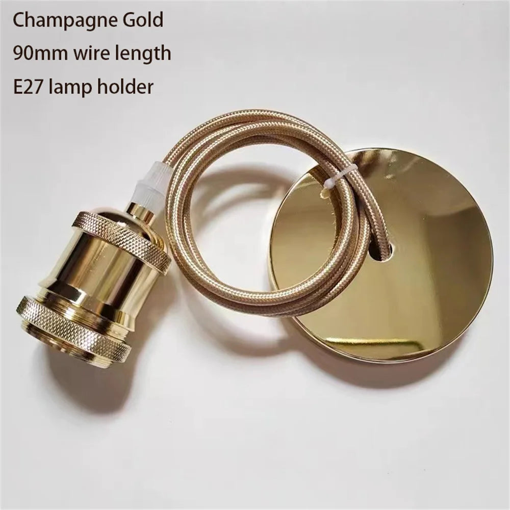 support lampe suspendu moderne rose gold pearl black bronze silver e27 métal lisse opacité