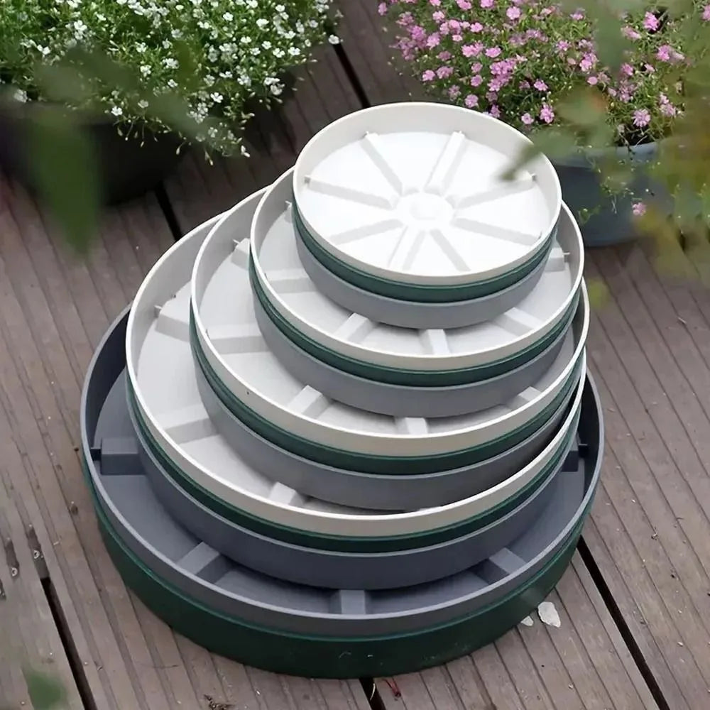 plateau jardinage moderne vert gris beige rayons opacité