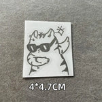 sticker autocollant 3d dessins animés chat noir blanc décoration téléphone diy illustration simple