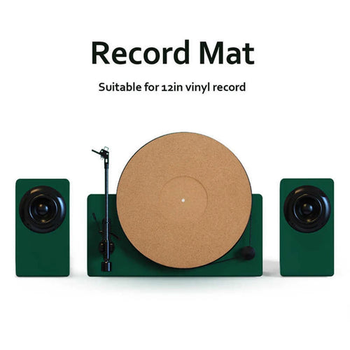tapis plateau tournant liège 12 pouces réduction vibrations vinyle anti statique lecteur disques haute