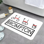 tapis moderne logo brompton antidérapant polyester imperméable chambre graphique floral adultes